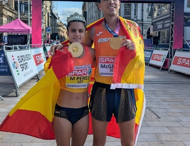 Paul McGrath y María Pérez, histórico doblete de oro de la marcha en el Europeo de Birmingham