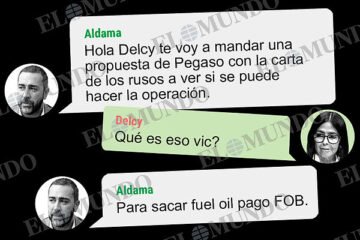 La Audiencia investiga cientos de mensajes de Delcy con Aldama negociando operaciones millonarias de petróleo en la causa de la financiación del PSOE